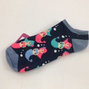 NWT no show mermaid low cute socks - ocean theme